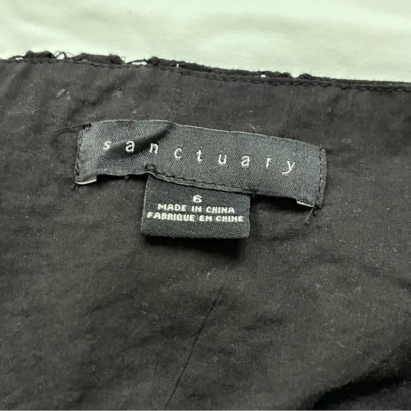 Sanctuary Eyelet Sleeveless Black Mini Dress - Picture 6 of 9